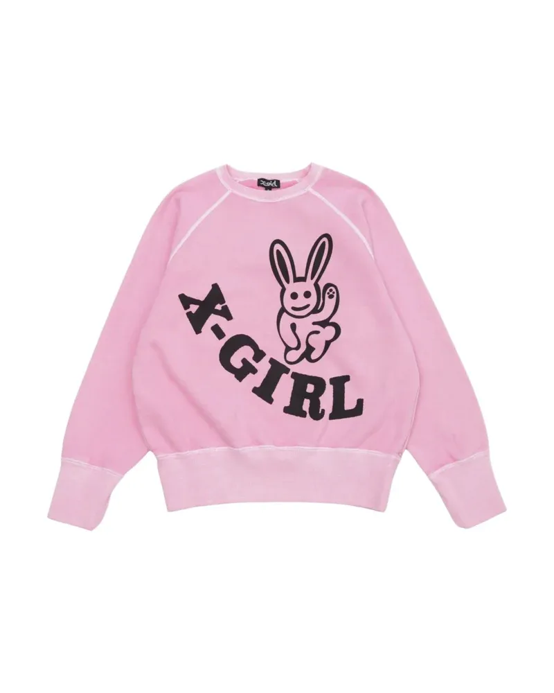 Áo nỉ cổ tròn tay raglan Bunny
