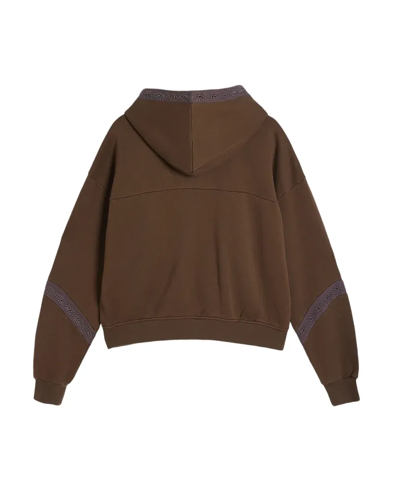 Áo hoodie có khóa kéo hình thánh giá pha lê