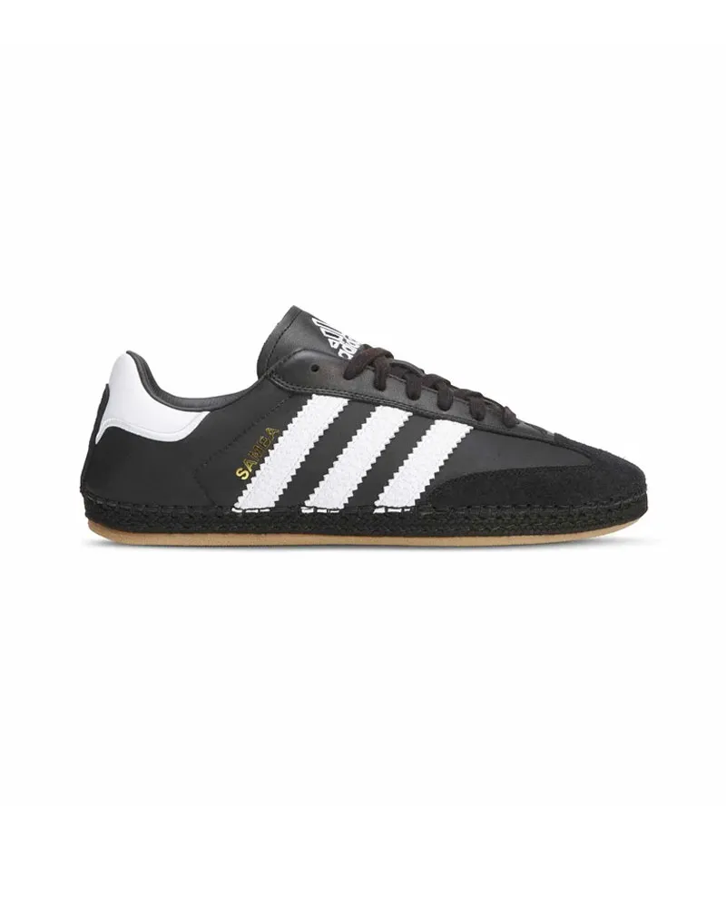 Giày Espadrille Samba của Adidas x Clot, thiết kế bởi EDC, màu đen/trắng/đen