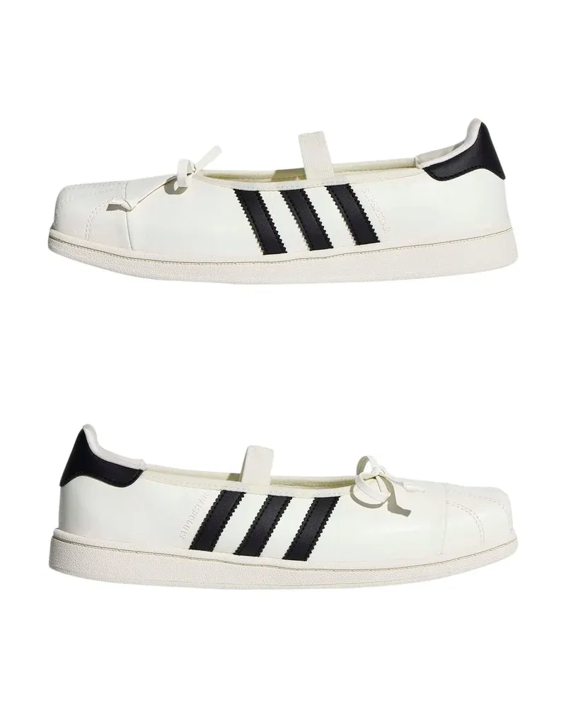 Giày búp bê Adidas X Jennie Superstar SQ - Trắng/Đen