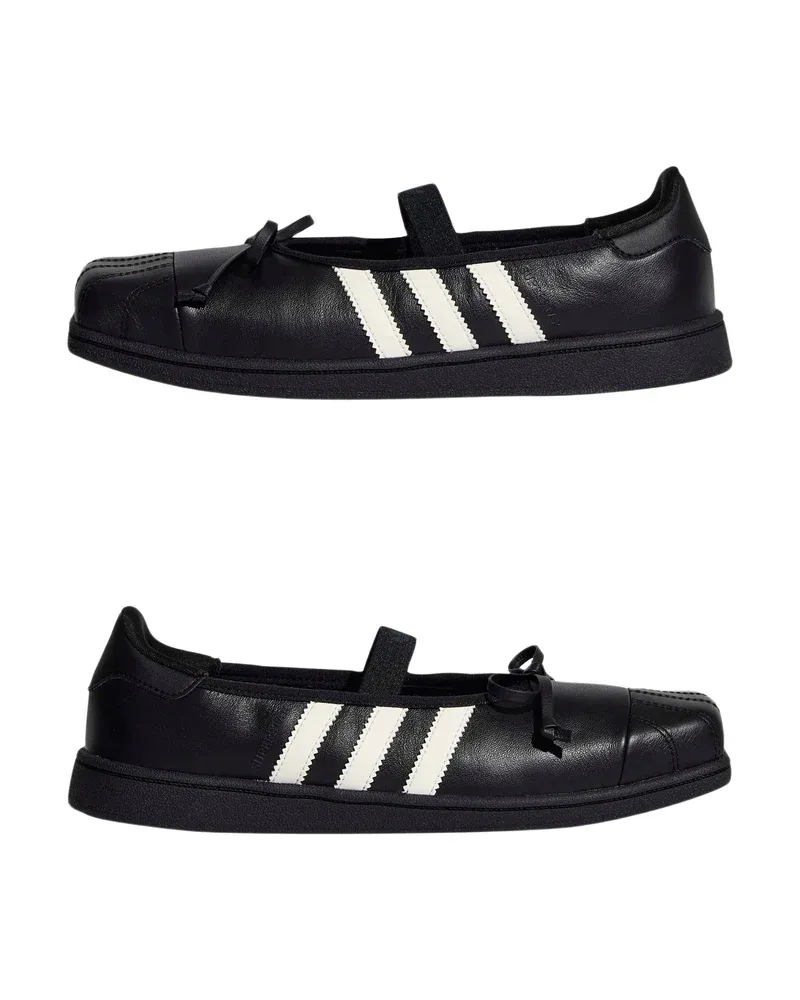 Giày búp bê Adidas X Jennie Superstar SQ - Màu đen/trắng
